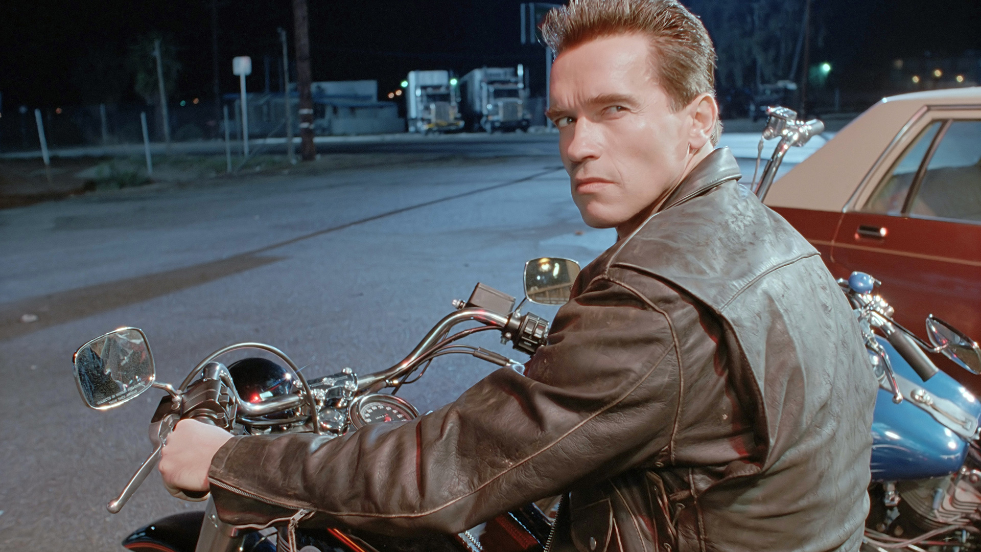 Arnold Schwarzenegger on Bike