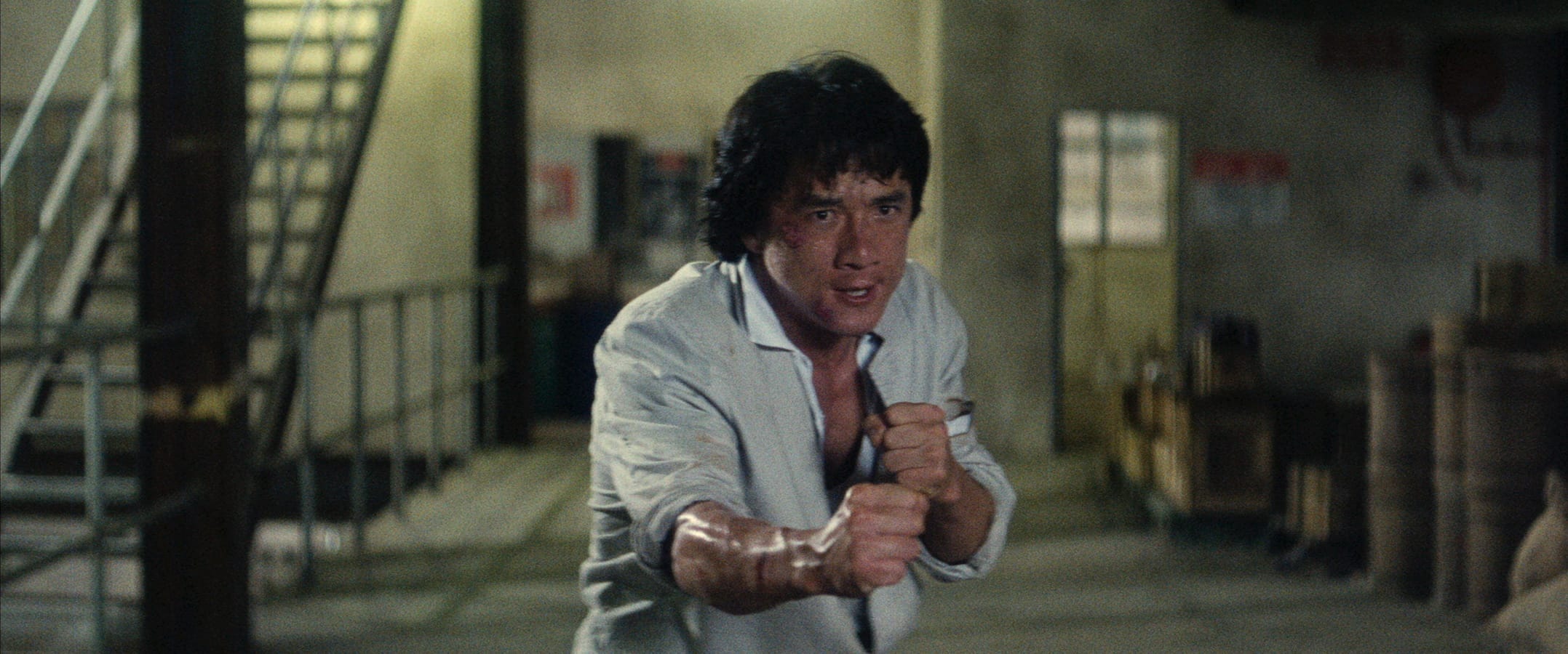 Picture of Jackie Chan while fighting